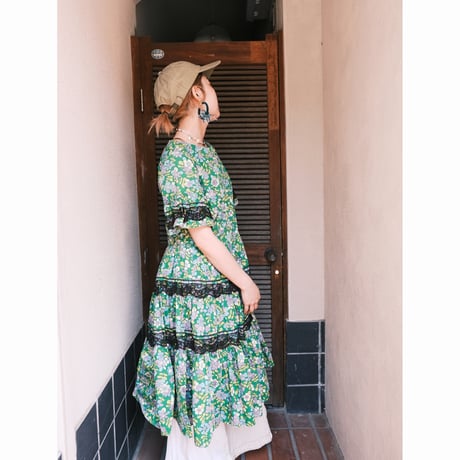 50-60s vintage / "Faye Creations" tiered dress