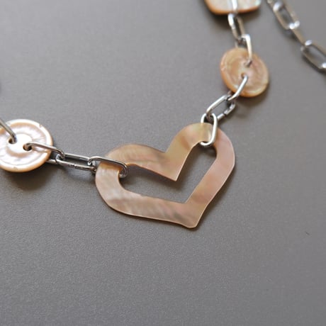 eski. original shell chain necklace "dog"