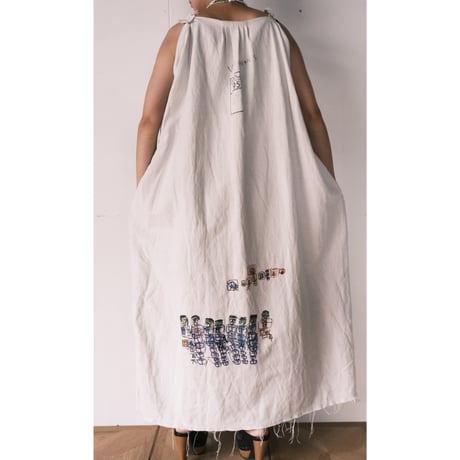 eski. × 画楽 / original linen dress