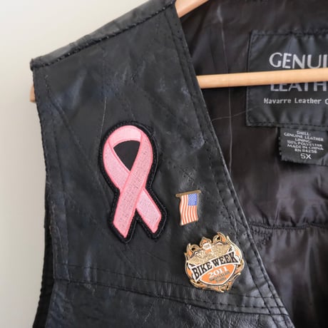 big leather vest with wappen