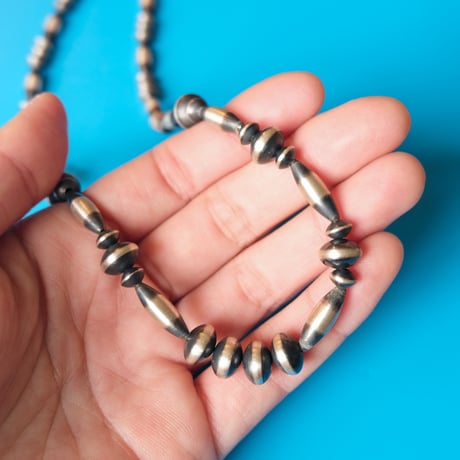 navajo / silver beads mix necklace
