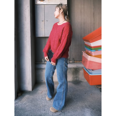 70s orange tab Levi's flare denim