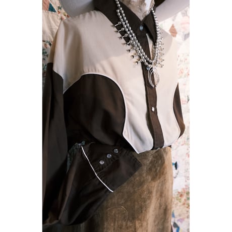 〜70s western shirt /brown