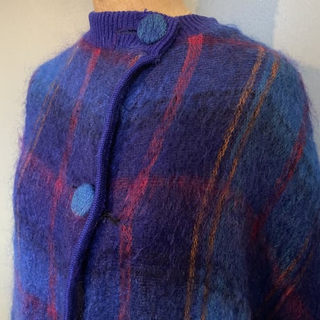 LOCHARRON / mohair check cape
