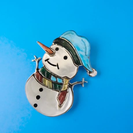 Indian jewelry / “snowman” brooch & necklace top