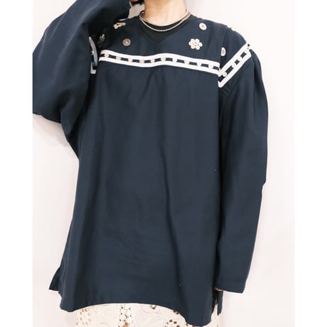eski. remake / Croatian army sailor tops with "button flower"