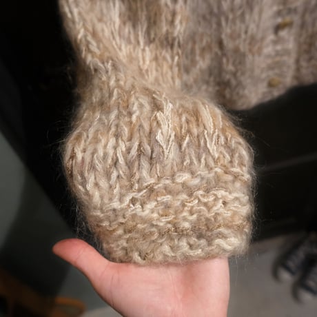 hand knit cardigan / mix color