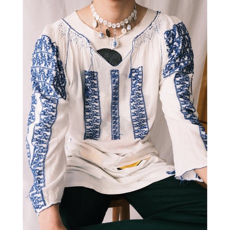 eski. original shell chain necklace "pot&cup"