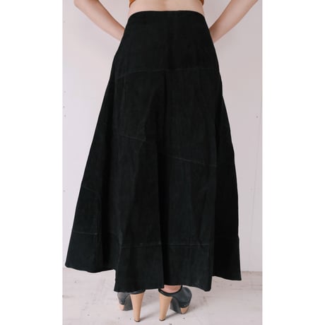 Pamela McCoy / leather flare skirt