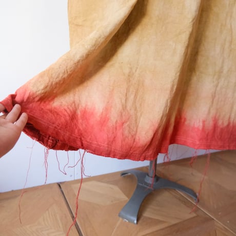 eski.  original dress / overdye "ocher × red"