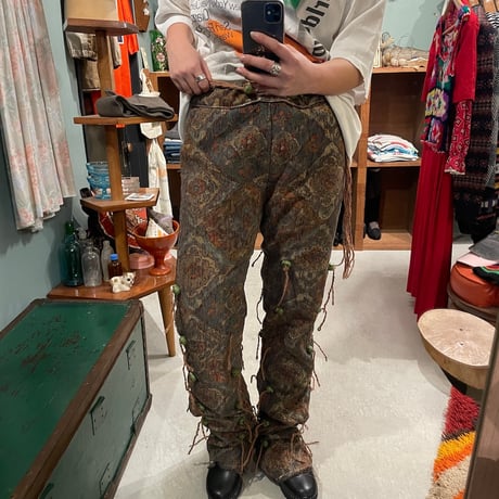 jacquard drawstring pants