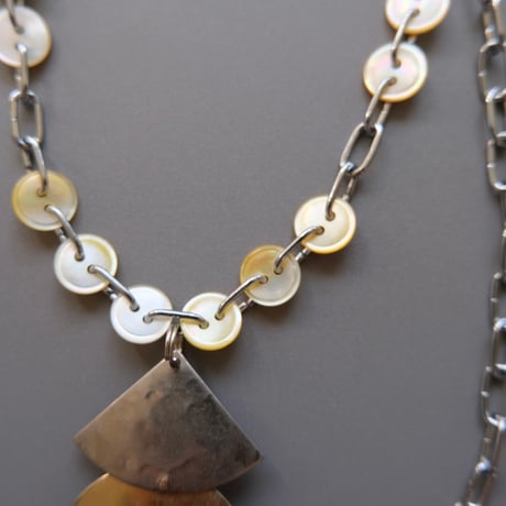 eski. original shell chain necklace "△○"