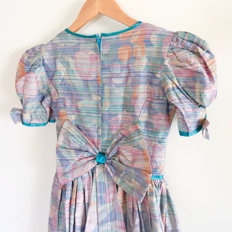 tulip motif lame dress