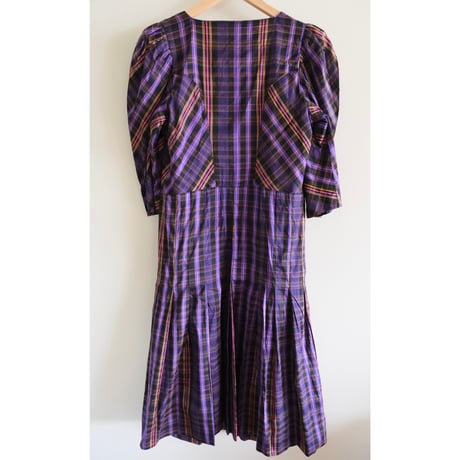 tyrol dress "check × purple"