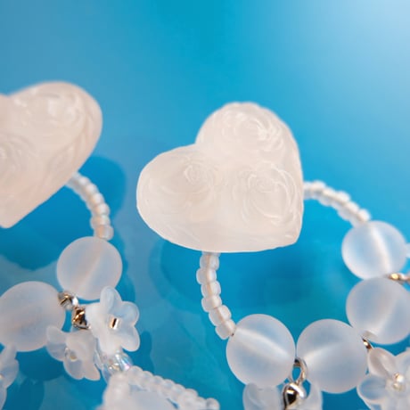 lili by SERI / "vintage rose heart" mini hoop