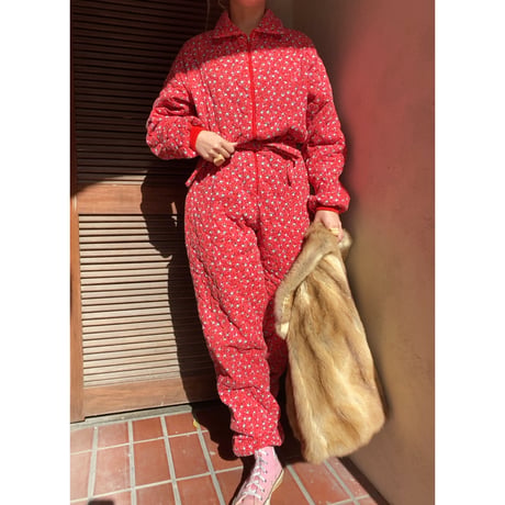 〜80s flower print jump suits