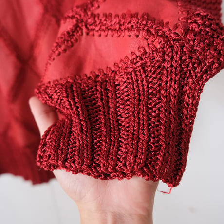 leather × crochet tops