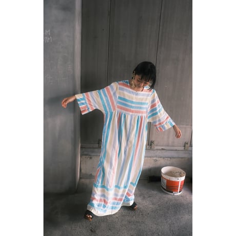 rainbow long dress / made in USA