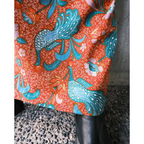 60~70s “liberty house” no-sleeve cotton print dress