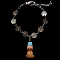 eski. original shell chain necklace "wood doll"