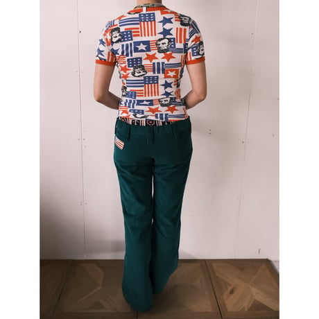 "Lincoln" print compact tee