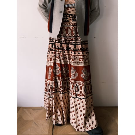 ethnic design wrap skirt / elephant