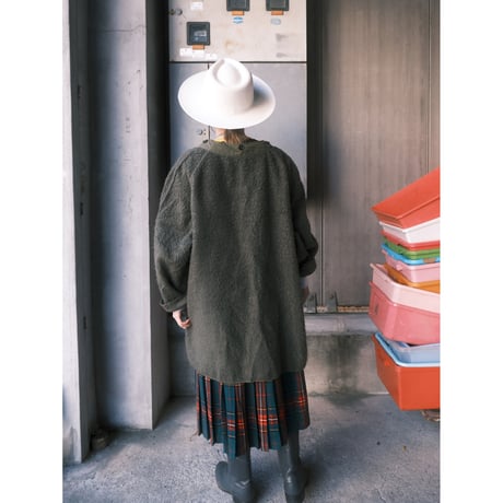 made in Scotland / wool check skirt