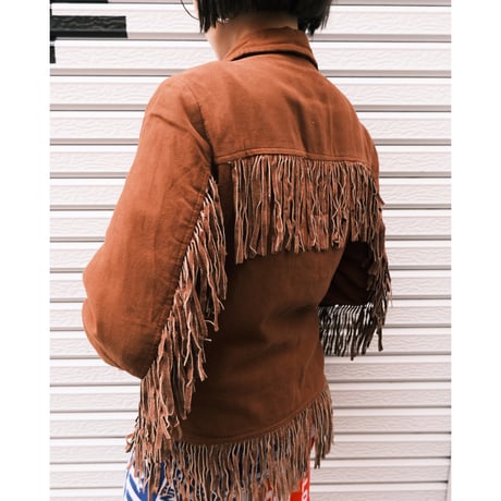 〜70s fake suède fringe jacket