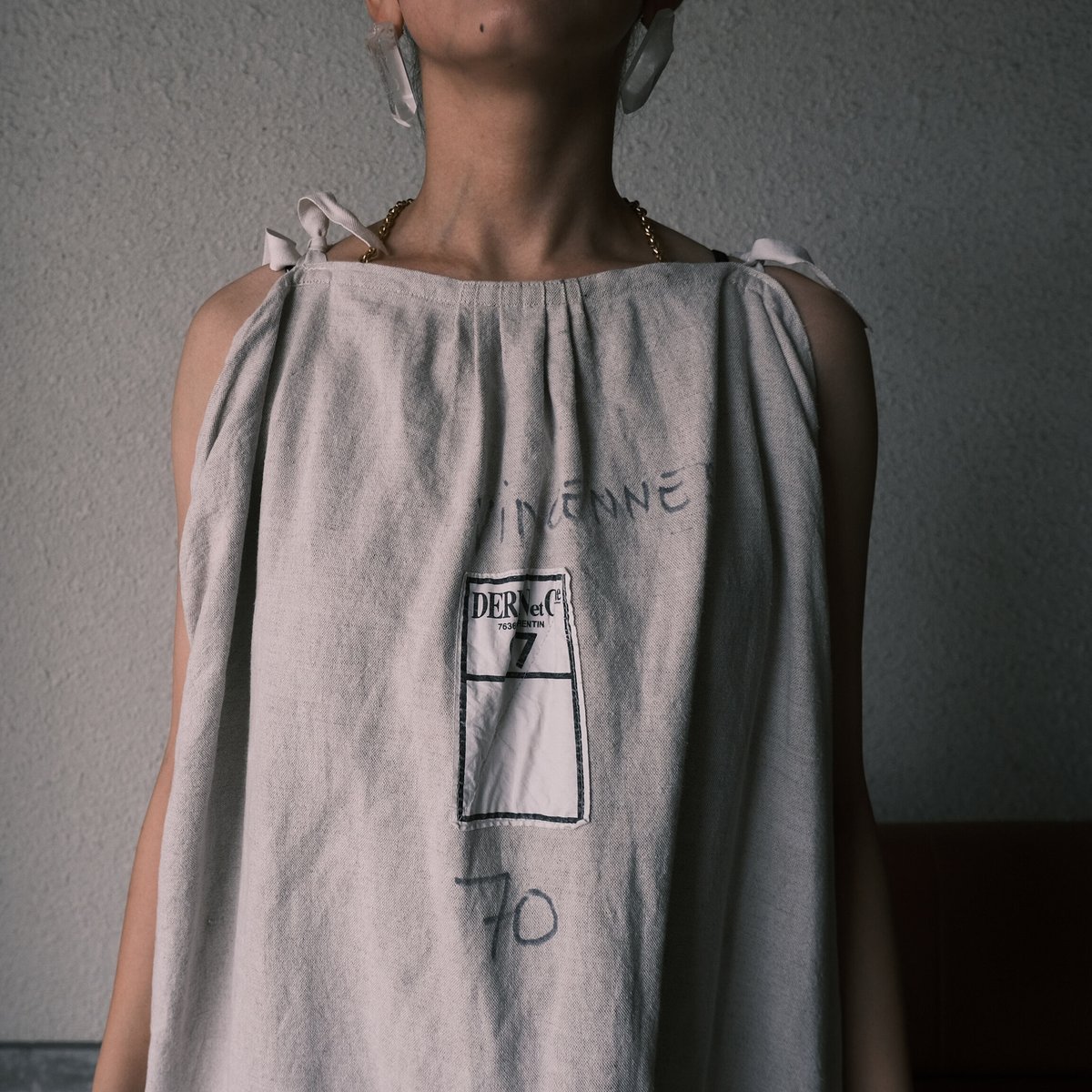 eski. original remake linen dress / beige / pl