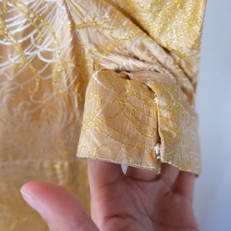embroidery gold dress