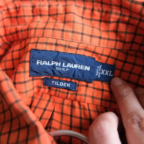 RalphLauren / orange check shirts