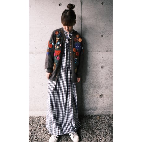 3D flower knit cardigan