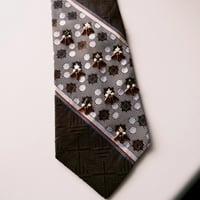 "繕う" collaboration beads embroidery necktie "retro brown × ⭐︎"