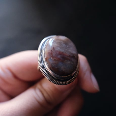 indian jewely / petrified wood ring