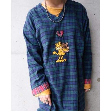 "Garfield" check cotton dress