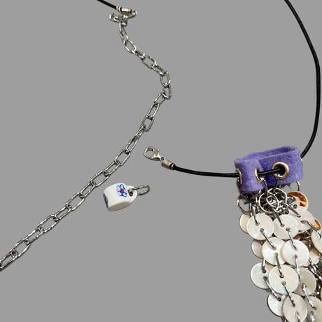 eski. original shell chain long necklace
