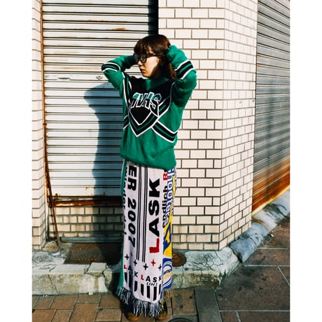 cheer knit / green × black