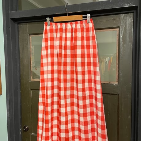 〜70s gingham check skirt