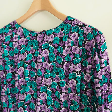 flower print dress “purple”