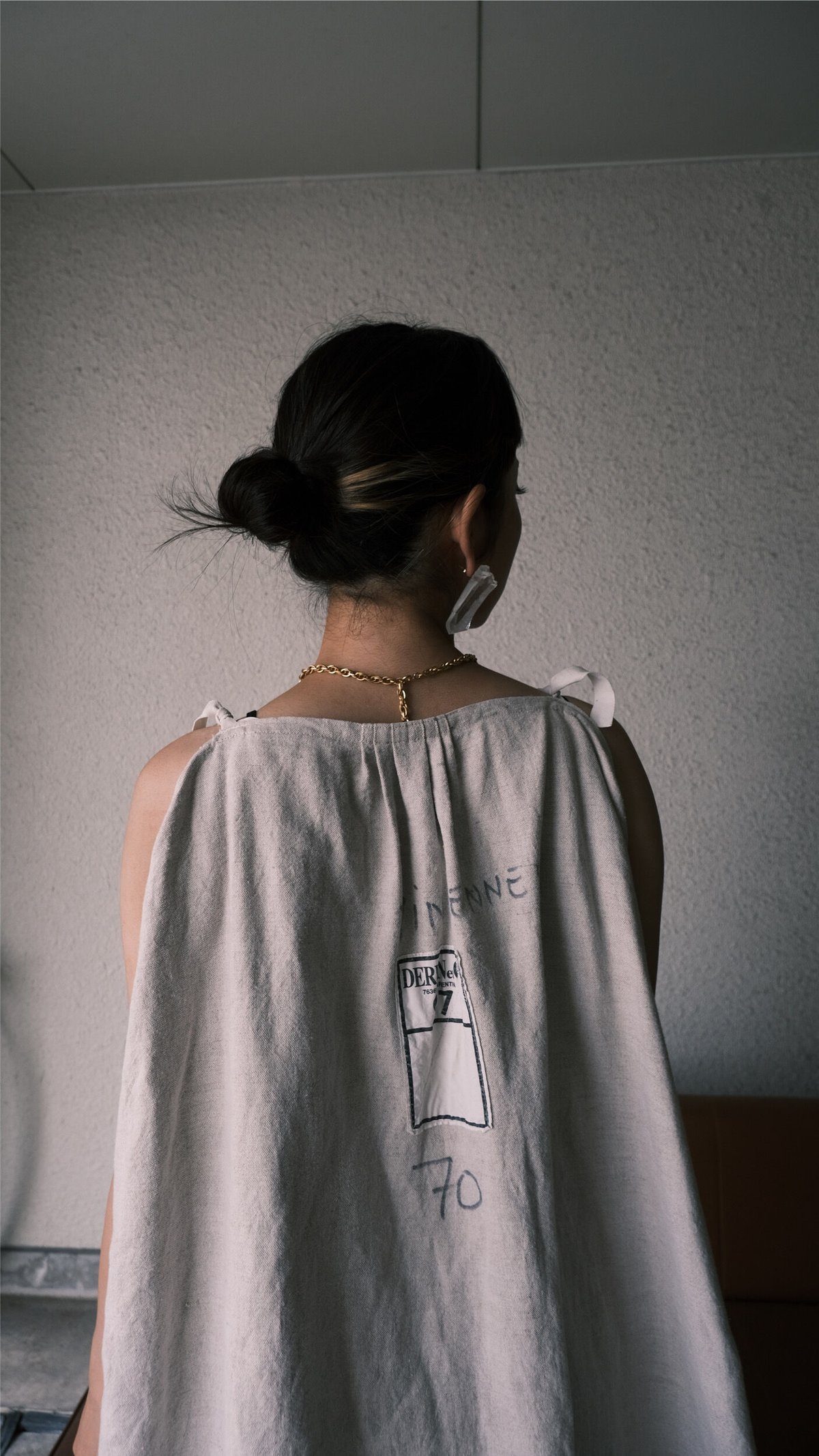 eski. original remake linen dress / beige / pl