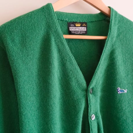 acryl cardigan / green