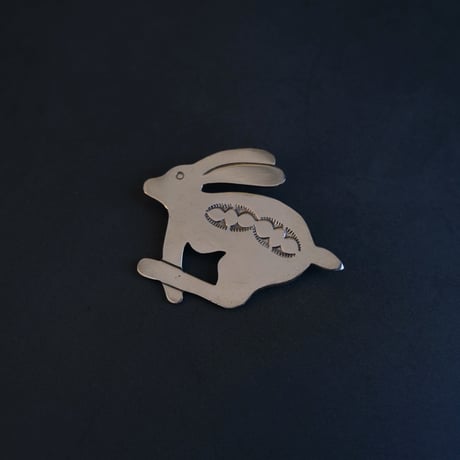 navajo / "MelvinFrancis" / rabbit brooch (and pendant top)