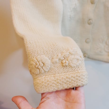〜70s embroidery knit cardigan