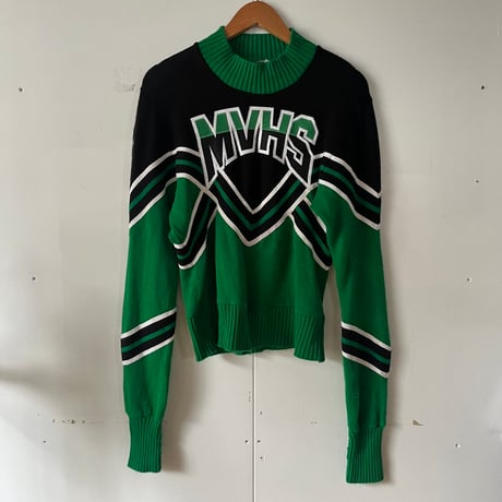 cheer knit / green × black
