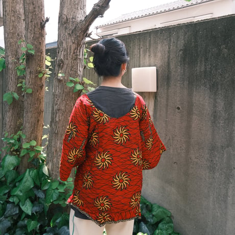 batik tops / red