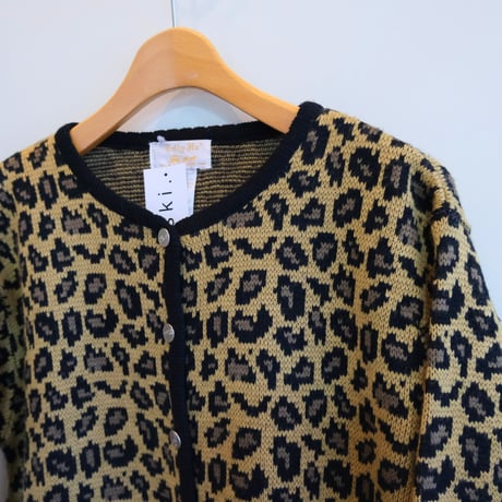leopard knit cardigan