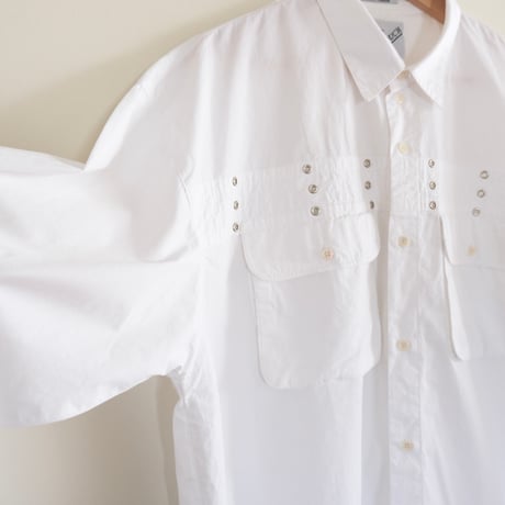 "hatome" design shirt / white