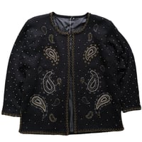 beaded embroidery cardigan