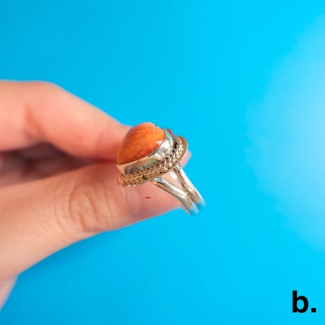navajo / spiny oyster shell ♡ ring