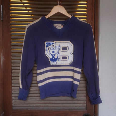 vintage lettered knit